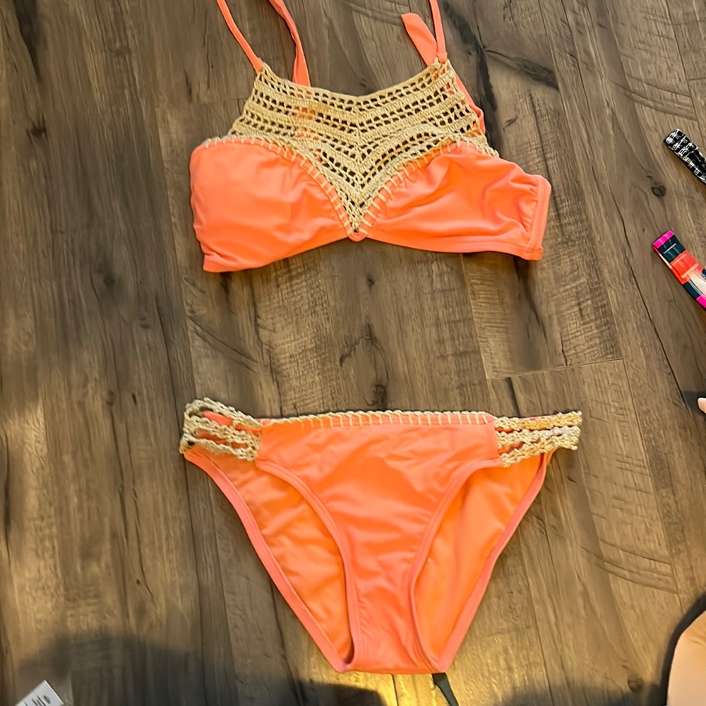 Peach swim suit - runs small